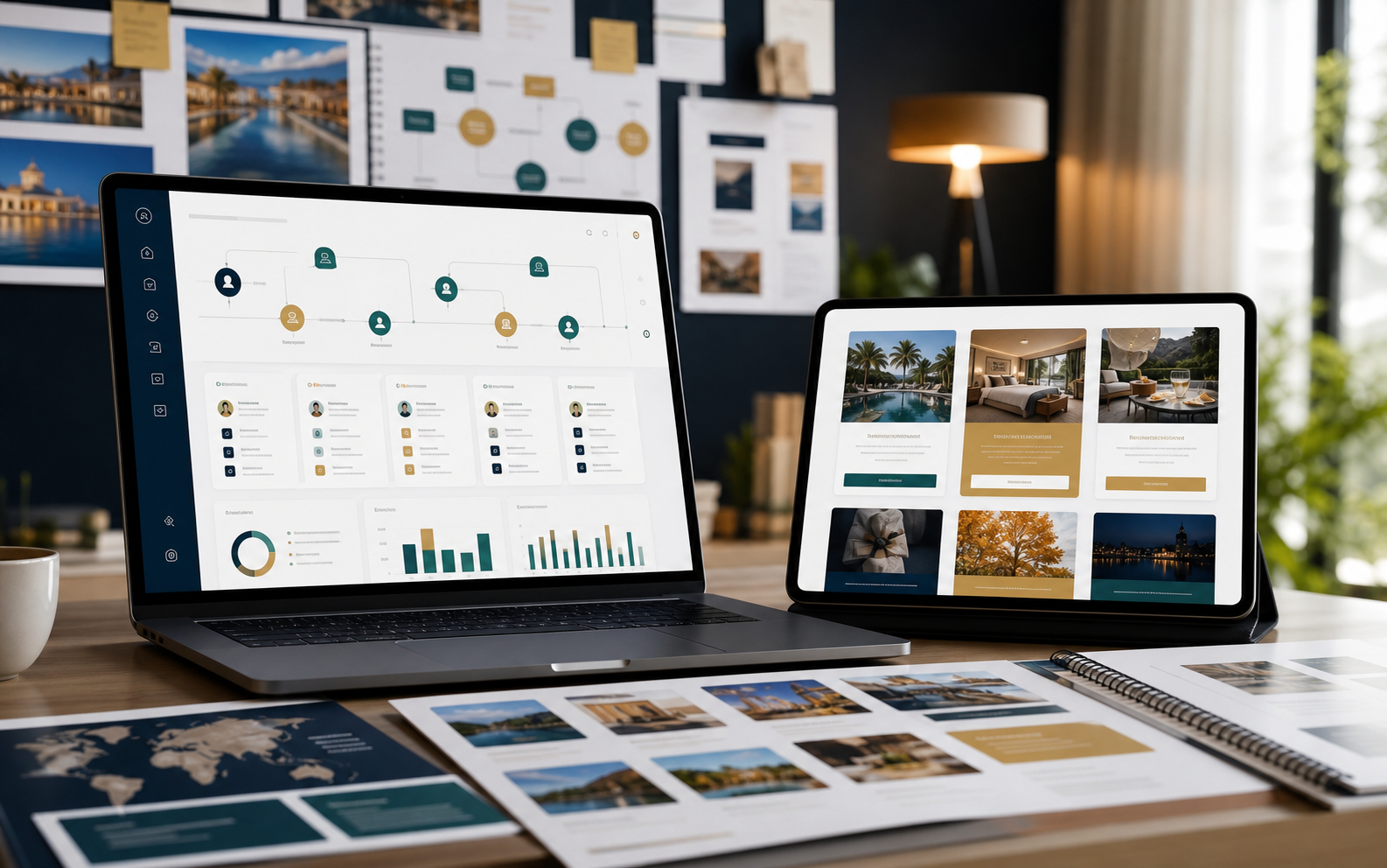 Loyalty and CRM campaign workspace with member journeys, hotel package modules, and segmented promotion planning.